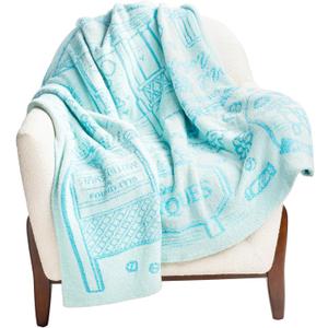 Jay Franco Gilmore Girls Feather Knit Fluffy Throw Blanket - Stars Hallow Fuzzy Blanket Measures 50 x 60 inch - Super Soft Lightweight Bedding