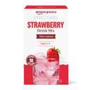 10 x Amazon Grocery, Strawberry Drink Mix with Caffeine, 10 packets, 1.1 Oz (Previously Happy Belly, Packaging May Vary)