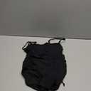 Yonique Women Strapless One Piece Swimsuit Tummy Control Bandeau Bathing Suit Cheeky Swimwear (Medium, Pure Black)