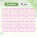 96 Pcs Flower Window Clings Cute Daisy Glass Window Stickers PVC Spring Windows Decals Static Floral Decoration for Home Office School Party Glass Windows Decor