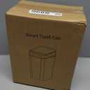 Smart Touchless Bathroom Trash Can 2.2 Gallon Automatic Motion Sensor Rubbish Can with Lid Electric Narrow Small Garbage Bin for Kitchen, Office, Toilet, Bedroom (Grey)