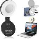 Magnetic Selfie Light, Phone Selfie Ring Light Compatible with iPhone Magsafe, 3-in-1 Magnetic Beauty Selfie Light for Phones with Mirror for Selfies/Photography/TikTok/Zoom Calls/Video Conference