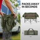 Padded Double Camping Chair, Heavy Duty Camping Loveseat, Green, 30 inches x 21 inches x 36 inches