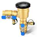 UPGRADED 1" 720A Pressure Vacuum Breaker Assembly, Metal Top Cover, Thickened Brass Backflow Preventer Valve, Back Siphon Valves for Irrigation System, Use Sealant Instead of Teflon Tape, MAX 400PSI