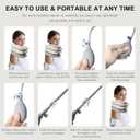 Neck Stretcher with Brace - Inflatable Cervical Traction Device for Neck Pain Relief, Adjustable Neck Support Pillow and Decompression Tool with 3+1 Chin Rest, Portable for Home, Office & Travel Use