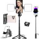 Selfie Stick Tripod, Tripod for iPhone Wireless Remote for Selfies, Pocket Size 4-16" high 4-in-1 Support 4.7-7" Mobile Phones Portable Stand for Video Recording Travel TIK Tok Vlog Live Broadcast