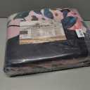 Living Room Rug 5x7 Rug Machine Washable Retro Lavish Leopard Area Rug Non Slip Floral Animal Vintage Low Pile Large Rugs for Living Room, Bedroom, Farmhouse, Dining Room, Kids Playroom (Black Pink)