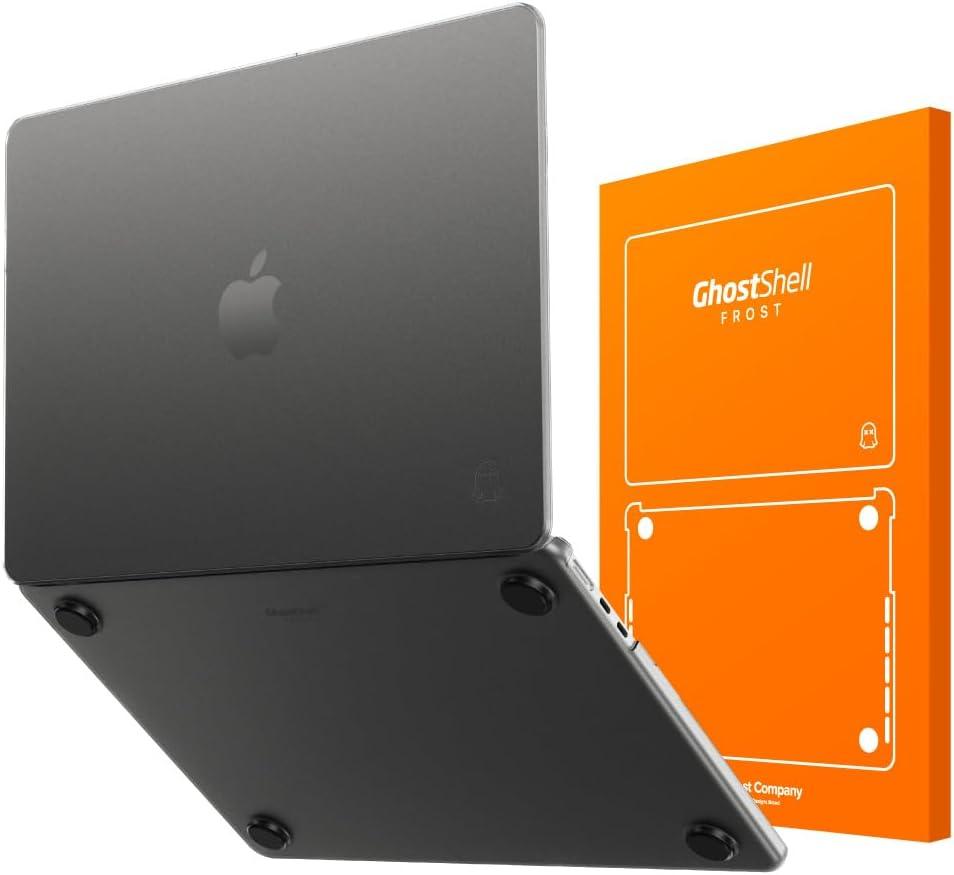 GhostShell Frost Premium Hardshell Case with Scratch-Resistant Textured Matte Finish (No Sticky Rubber Coating), Compatible with MacBook Air 13" 2026 2025 2024 2022 M5/M4/M3/M2, Tinted Black