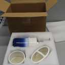 Navy Blue Bathroom Accessories Set, 4-Piece Blue Ceramic Bathroom Decorations Accessories Set,Contain Toothbrush Cup,Soap Dispenser,Soap Dish,Tumbler