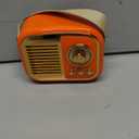 Retro Bluetooth Speaker, Vintage Wireless Speaker,Portable Mini Radio Old Fashion Style for Room Decor Kitchen Desk Bedroom Office,Supports TWS Pairing for iPhone,Android Devices (Orange)