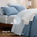 Bedsure Full Size Comforter Set - 7 Pieces Grayish Blue Full Bedding Set for All Seasons, Boho Contrasting Design Bed in a Bag with Comforter, Sheets, Pillowcases & Shams