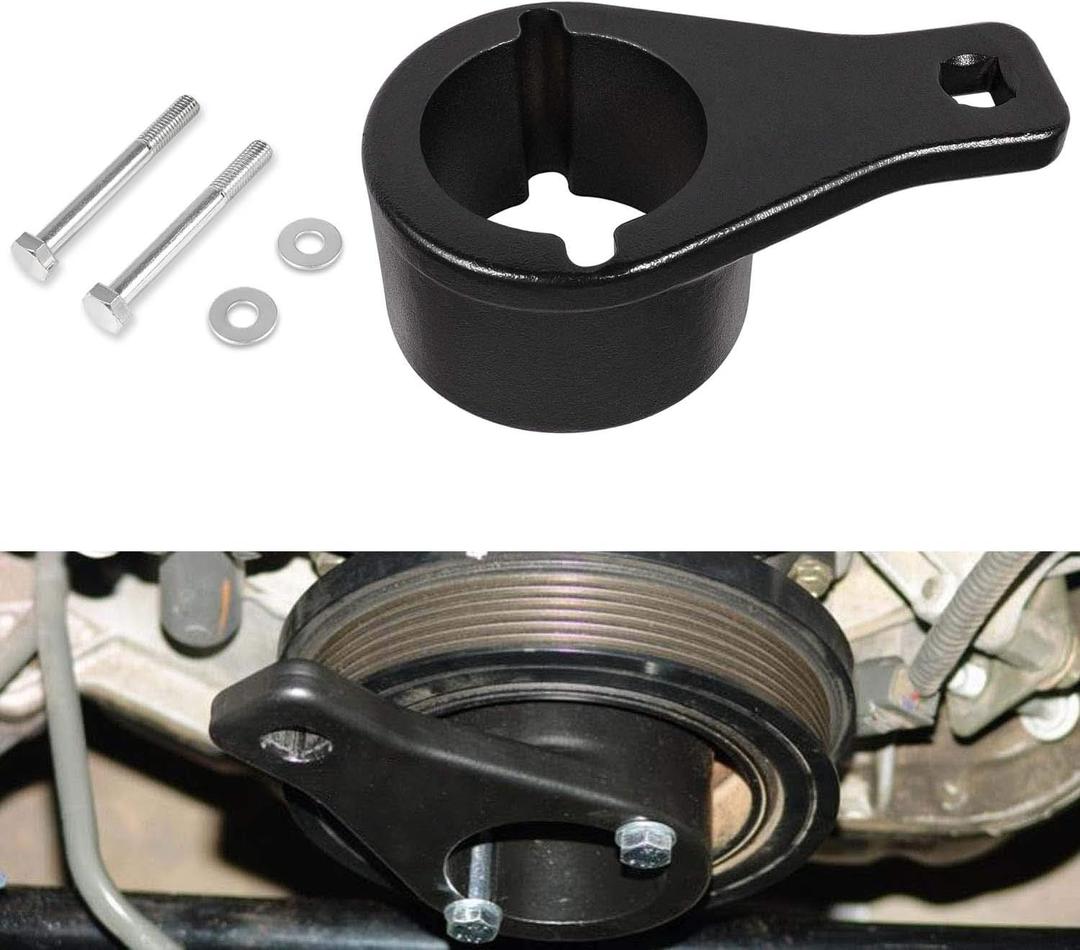 Yoursme for Lexus and Toyota Harmonic Damper Pulley Holder Crankshaft Crank Holding Removal Wrench Tool with 2PCS Crank Bolts