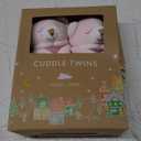 Angel Dear Cuddle Twins Blankie, Pink Bear