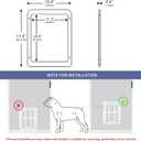 NAMSAN Dog Screen Door, Flap Opening 11.2 x 14.4 inches, Dog Door for Screen Door, Large Pet Door for Sliding Door Magnetic Self-Closing, Screen Door with Doggie Door Built in, Lockable, White