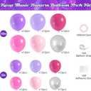 JOGAMS 172Pcs K-Pop Music Balloon Arch Kit, Metallic Silver Purple Pink Balloons Garland with Iridescent Star Disco Foils Balloons for Concert-Style Birthday Idol Showcase Fan Support Party Decor