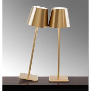 2 Pack Cordless Table lamp, 5200mAh Battery Operated Lamp,3 Color Stepless Dimming Desk Lamp,IP54 Waterproof Outdoor Table Lamps for Restaurant/Bedroom/Bars/Camping/Cafe Night Light (Gold-2)