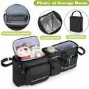 HODRANT Double Stroller Organizer Compatible with BOB Duallie & Compatible with Baby Jogger City Mini GT2 Stroller, Double Stroller Parent Console with Detachable Cooler & Cup Holder, Patent Pending