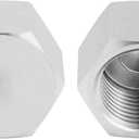 Yoebor 304 Stainless Steel Pipe Fitting Hex Cap Heavy Duty 3/4" NPT Female (Pack of 2)