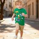 Boys Short Sleeve Shirt Toddler T Shirts Kids Graphic Top Summer Casual Blouse Cotton 3Y