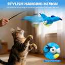 Chirping Flapping Bird Cat Toy for Indoor Cats (Not Flying), Interactive Rechargeable Motion Sensor Toys, Lifelike Simulated Sparrow Kitten Exercise Toys for Bored Cats Entertainment
