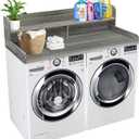 Royxen Laundry Countertop with Storage Universal Fit, Washer and Dryer Countertop with Shelf, Laundry Room Storage, 2-Tier Shelf (Eucalyptus), 54 inches x 27.5 inches x 12 inches