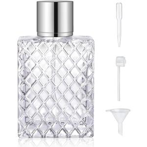 100ml/3.4 Oz Vintage Glass Spray Bottle Perfume Atomizer,Refillable Perfume Spray Bottle Perfume Bottles Empty with 3 Kinds of Perfume Dispenser (vintage 100ml)