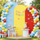 Red Yellow Blue Arch Backdrop Cover Set of 3-6ft, 6.6ft, 7.2ft Arch Covers Stretchy Backdrop Spandex Arch Stand Covers for Birthday Party Baby Shower Wedding Banquet Photo Background Decorations