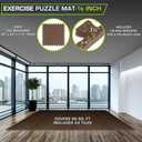 ProsourceFit Exercise Puzzle Mat 1/2-inch, EVA Interlocking Foam Floor Tiles for Home Gym, Workout Equipment, Kids Play Areas, Brown, 96 Sq Ft - 24 Tiles