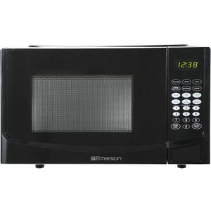 Emerson MW9255B Countertop Microwave Oven, 6 Pre-Programmed Settings, Removable Glass Turntable and Child Safety Lock, 0.9 Cu ft, 900W, Black (0.9)