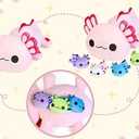 KMUYSL Axolotl Plush Toys for Ages 0 1 2 3 4 5 6 7 8+ Year Old Boys Girls- Axolotl Mommy Stuffed Animal with 4 Baby Axolotls in Her Tummy, Christmas Birthday Gifts for Baby, Toddler, Kids