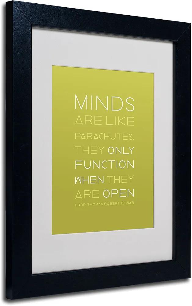 Trademark Fine Art An Open Mind by Megan Romo Canvas Wall Artwork, Black Frame, 11 by 14-Inch