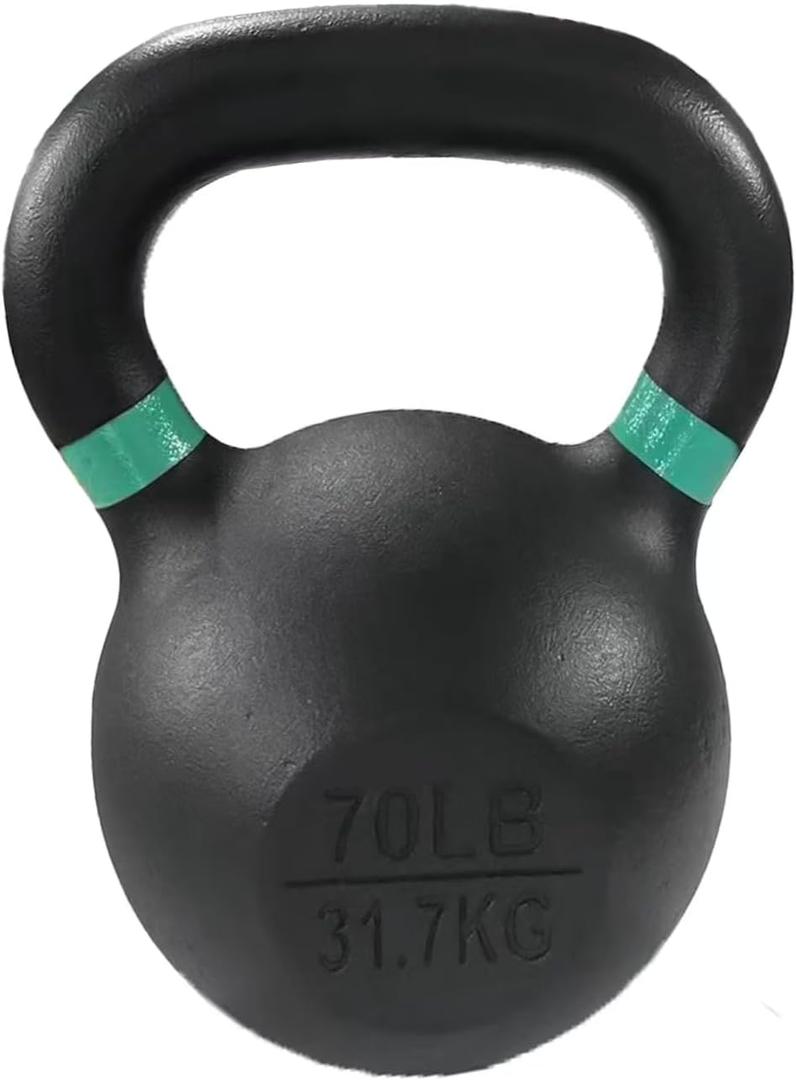 Cast Iron Kettlebell Weights for Home Gym, Heavy Duty Strength Training, Workout Equipment for HIIT, Functional Fitness, Style: 70 LBS