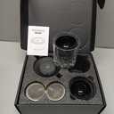 Electric Whiskey Smoker Kit with Led Lights, 4 Reusable Ice Cubes and 6 Flavors Natural Wood Chips, Old Fashioned Bourbon Smoker Kit for Home Bar, Bourbon Whiskey Gifts for Men, Dad, Husband