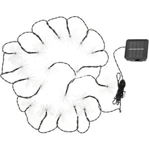 Cabilock Decorative Solar-Powered Led Butterfly String Lights Warm White Lights for Garden Patio Party Wedding Ambiance