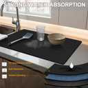 5 x Dish Drying Mats for Kitchen Counter, Waterproof Coffee Mat for Countertop, Under Sink Mats, Coffee Bar Mat Accessories (12" x 19")