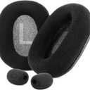TaiZiChangQin Ear Pads Ear Cushions Earpads Replacement Compatible with Trust GXT 414 Zamak Headphone Velour Black