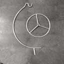 Baderke Ornament Display Stand, Ornament Hanger Holder Glass Ball Air Plant Holder, Hanging Terrarium Stand for Christmas Wedding, Home Office Decor,10.43" H(Silver)