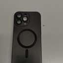 LEKEVO Magnetic for iPhone 16 Pro Max Case [Compatible with MagSafe][Built-in Camera Lens Protector] Slim Soft Silicone Bumper Shockproof Metallic Luster Phone Case (Black)