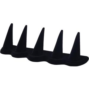 Velvet Ring Display Stand, 5 Finger Ring Holder for Jewelry Display Rack and Storage Rings Organizer for Showcase, Counter, or Home Bedroom Use