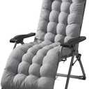 Lounge Chair Cushion, 67in x 22in Soft Thicken Recliner Chair Pad Rocking Seat Cushion with Tie, Zero Gravity Lounge Chair Cushions for Patio Pool, Grey