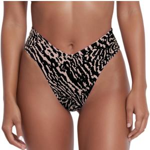 geluboao Women's Bikini Bottom Sexy V Cut High Cut Swimsuit High Waisted Bathing Suit Bottoms (Leopard) S
