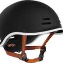 Retrospec Remi Adult Bike Helmet for Men & Women - Bicycle Helmet for Commuting, Road Biking, Skating with Adjustable Dial, Matte Black With Adjustable Dial, Medium 57-59cm