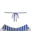 ZAFUL Women's Two Piece Bikini Sets Triangle Halter Swimsuit Deep V Cowl Neck Ruching Bathing Suits (S)