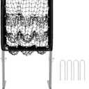 Pitching Net, 9 Hole Pitching Net with Strike Zone Baseball Softball Pitching Target Adjustable Training Equipment for Hitting Pitching