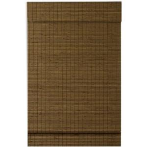 Radiance Cordless Bamboo Roman Shades for Windows - Custom Cut-to-Width Flatweave Bamboo Blinds - Cape Cod Window Shades with Valance - Maple - 39 Inch Width x 64 Inch Length (2216214E)
