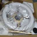 NOXARTE 20" Gold Crystal Fandelier Mid Century Gold Caged Ceiling Fan with Light and Remote Multi-Tier Flower Chandelier Fan with 6 Speeds for Living Room, Bedroom, Dining Room, 20 Inch Round