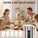40oz Nut Milk Maker Machine Stainless Steel Soy Milk Maker Homemade Almond, Oat, Juice, Coconut, Plant-Based and Non-Dairy Beverages with Self Clean, Boil Water, Delay Start, Keep Warm