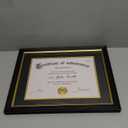 Yaetm Black 11x14 Diploma Frame with Mat for 8.5x11 - Tempered Glass with Black Over Gold Acid-free Mats, Diploma Frames 8.5 x 11 for Certificate, Degree & Document, Single