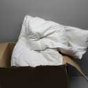 Goose Feather Down Fiber Comforter - Queen Size Duvet Insert, 100% Cotton Cover All Season Comforter Ultra Soft Luxurious Hotel Bedding, 88x88