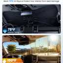 Zanch 2026 Upgraded Windshield Sun Shade Umbrella: Custom Fit for Dodge RAM 1500 2500 3500 2019-2026 Front Window Sunshade, Block UV Rays & Keep Car Cool, 1:1 Scan for RAM 1500, No Gaps & No Scratches
